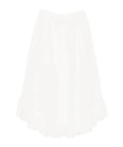 Zimmermann Daylight Ruffled Midi Skirt In White