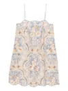Zimmermann Daylight Scallop Mini Dress In Blue