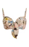 Zimmermann Daylight Tie Bikini Top In Multi
