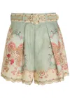 Zimmermann Daylight Tuck Printed Linen Shorts In Multi