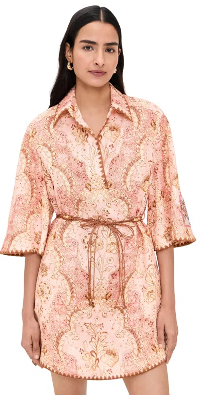 Zimmermann Daylight Tunic Mini Damask Rose In Pink