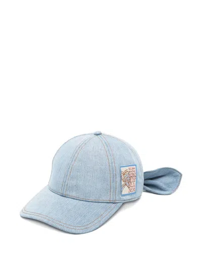 Zimmermann Denim Baseball Cap With Logo  In Blue