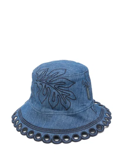 Zimmermann Denim Bucket Hat In Blue