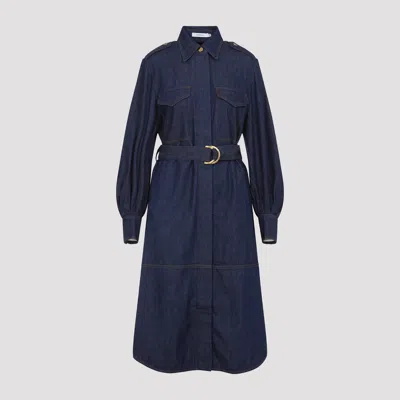 Zimmermann Denim Cargo Mini Dress In Blue