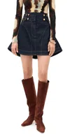 Zimmermann Denim Cargo Miniskirt Night Sky In Animal Print