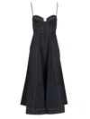 Zimmermann Womens Night Sky Crush Corset Denim Midi Dress In Blue