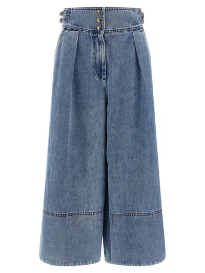 Zimmermann Denim Culotte Jeans In Blue