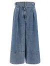 Zimmermann High-waist Denim Cullote In Blue