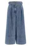 Zimmermann High-waist Denim Cullote In Blue