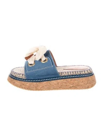 Pre-owned Zimmermann Denim Espadrilles In Blue