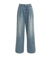 Zimmermann Womens Crush Faded Wash Wide-leg High-rise Denim Jeans Blue Moon In Blue