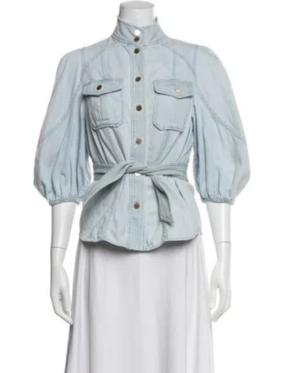 Pre-owned Zimmermann Denim Jacket In Blue