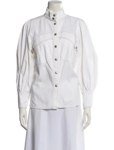 Pre-owned Zimmermann Denim Jacket In Neutral