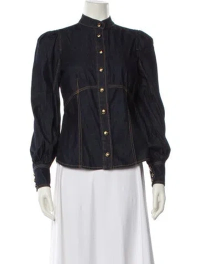 Pre-owned Zimmermann Denim Jacket W/ Tags In Blue