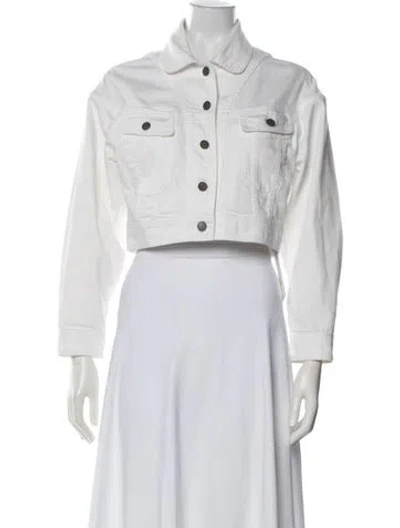 Pre-owned Zimmermann Denim Jacket In White