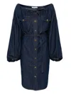 Zimmermann Denim Mini Dress In Blue