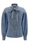 Zimmermann Denim Shirt Shirt And Blouse Light Blue In Blue