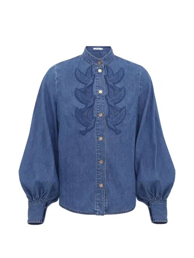 Zimmermann Denim Shirt In Blue