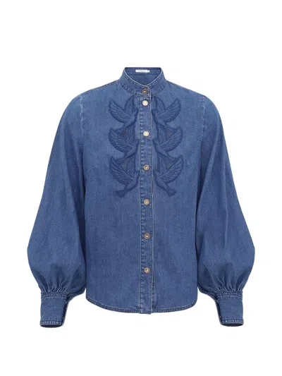 Zimmermann Denim Shirt In Blue