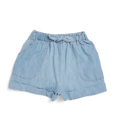 Zimmermann Kids' Denim Waverly Shorts In Blue