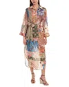 Zimmermann Devi Midi Silk Dress In Beige