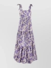 Zimmermann Neutral Devi Paisley Print Cotton Dress In Purple