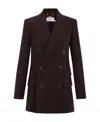 Zimmermann Double-breasted Crepe Blazer In Black