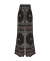 Zimmermann Bandana-print Wide-leg Trousers In Black