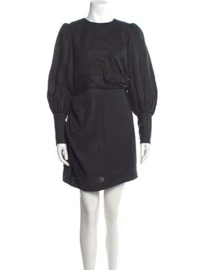 Pre-owned Zimmermann Drape Mini Mini Dress In Gray