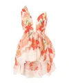Zimmermann Tranquility Strapless Floral-print Linen And Silk-blend Bustier Top In Nude