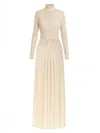 Zimmermann Ruched Stretch-jersey And Lace Maxi Dress In Neutral