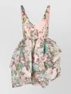 Zimmermann Matchmaker Floral Linen And Silk Minidress