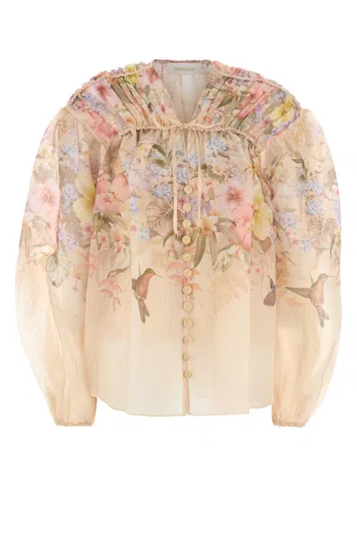 Zimmermann Drawn Illuminate Blouse In Multi