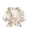 Zimmermann Animal Print Drawstring Waist Oversize Top In White