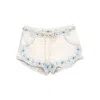 Zimmermann Wanderlust Mini Shorts Embroidered Pockets Beltloops In Multi