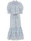 Zimmermann Wylie Belted Tiered Embroidered Cotton Midi Dress