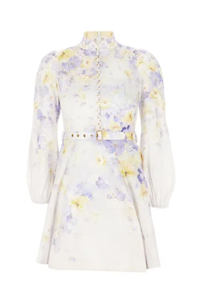 Zimmermann Printed Linen Crush Mini Dress