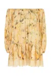 Zimmermann Cascadian Tiered Mini Dress 3214dss255 Ylwbotflo In Yellow