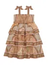Zimmermann Awaken Kids Tiered Dress In Brown