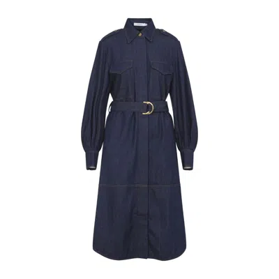 Zimmermann Denim Cargo Midi Dress In Blue