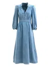 Zimmermann Lucky Denim Midi Dress In Blue
