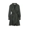 Zimmermann Wrap-effect Ruffled Dress In Green