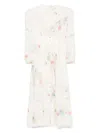 Zimmermann Beige Lucky Linen Midi Dress In Multi