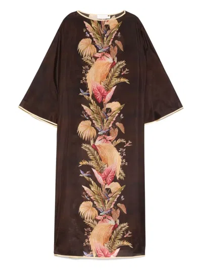 Zimmermann Ascension Tunic Printed Silk Midi Dress In Multi