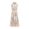 Zimmermann Illustration Flutter Midi Dress In Multicolour