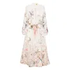 Zimmermann Rebellion Button Midi Dress In Neutral
