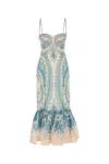 Zimmermann Printed Pattern Linen Blend Dress In Printed