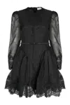 Zimmermann Dress With Lace Finish Hypnotic In Black