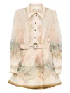 Zimmermann Dress With Print And Contour In Multi
