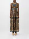 Zimmermann Mahon Waisted Maxi Dress With All-over Paisley Pattern In Multi